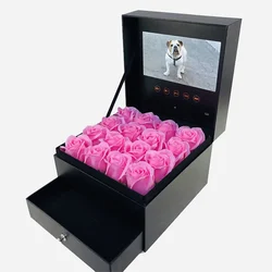 Upload Your Video Lcd Screen Flower Gift Box For 2021 Mothers Day Gift