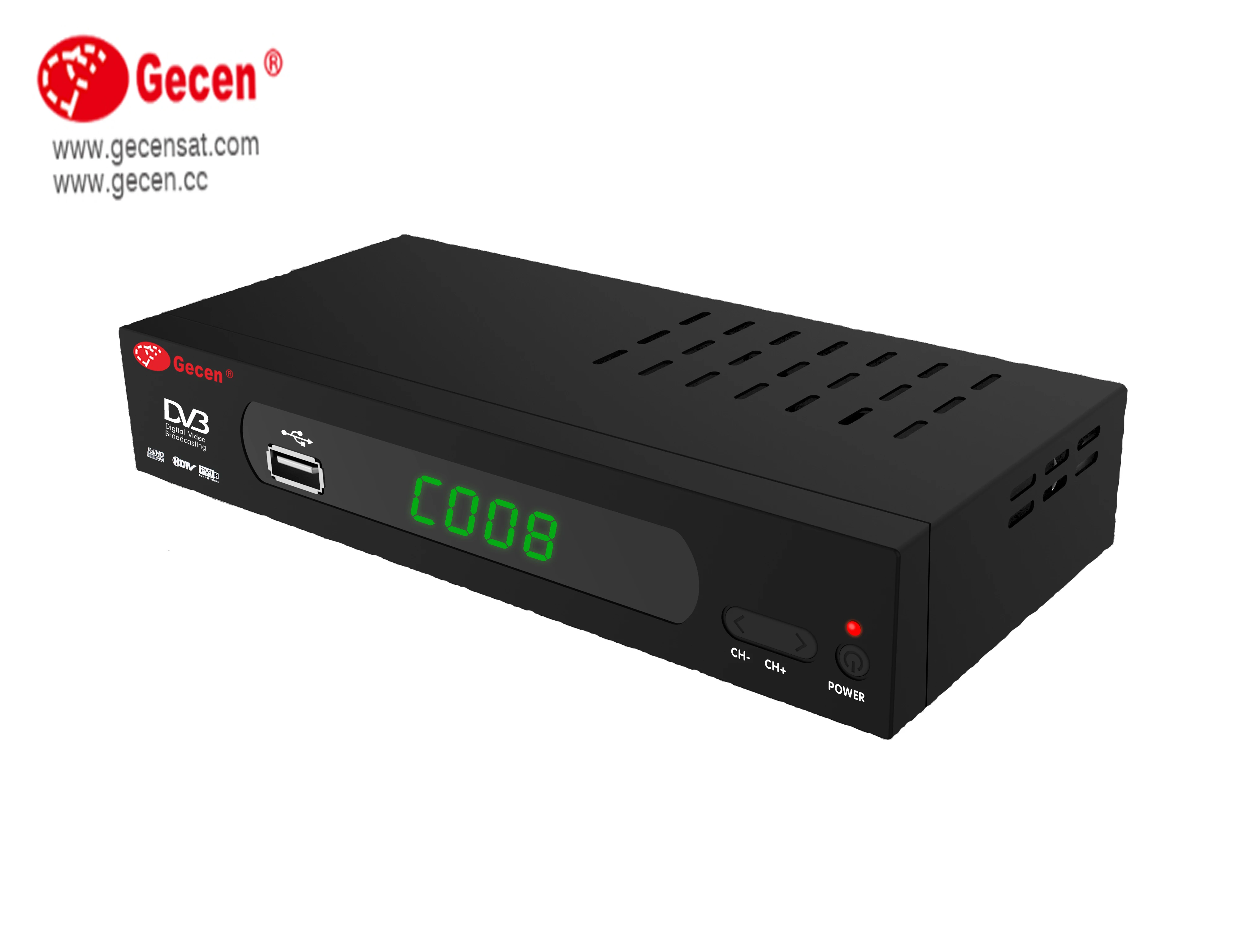 Gecen HD Digital Dvb-S2 satellite receiver with RF IN and RF OUT and BISS model HDSR 681LPX
