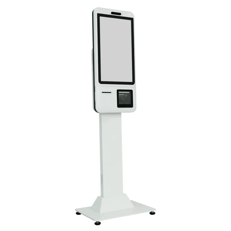 23.8 Inch Information Kiosk Bank Kiosk All In One Pc Touchscreen Vending Machine With 80mm Label Printer