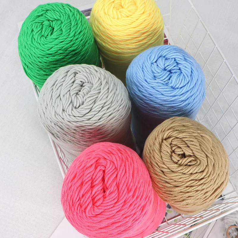 RongMeiXuan 5ply 62colors Cotton Acrylic Blend Yarn Crochet Milk Cotton Yarn