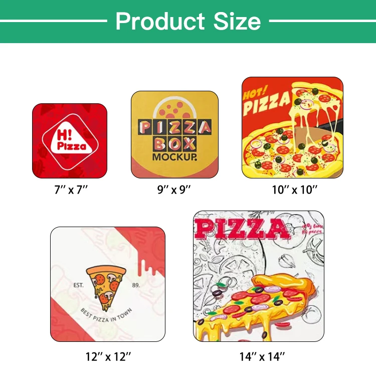 High Quality 14 Inches Eco-Friendly Disposable Pizza Boxes Custom Printed Pizza Boxes With Custom Sizes Caja De Pizza