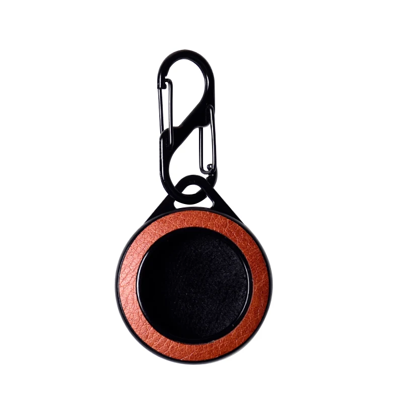 
2021 Factory New Arrival Anti lost Leather Protective PC Cover Cases With Keychains For Apple AirTags PU Case 