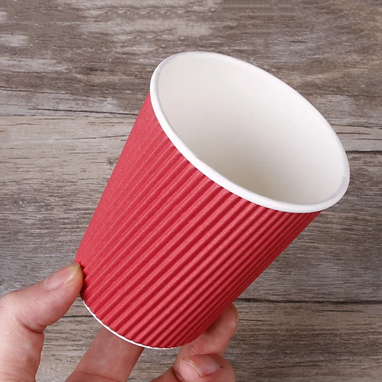 12 ounce ripple 3 ply disposable insulated double wall paper cup with good quality and factory price