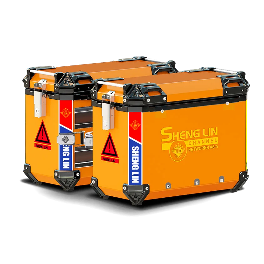 great quality SHENGLIN alloy motorcycle 45 liters rear X5 side canopy tail box manufacturer