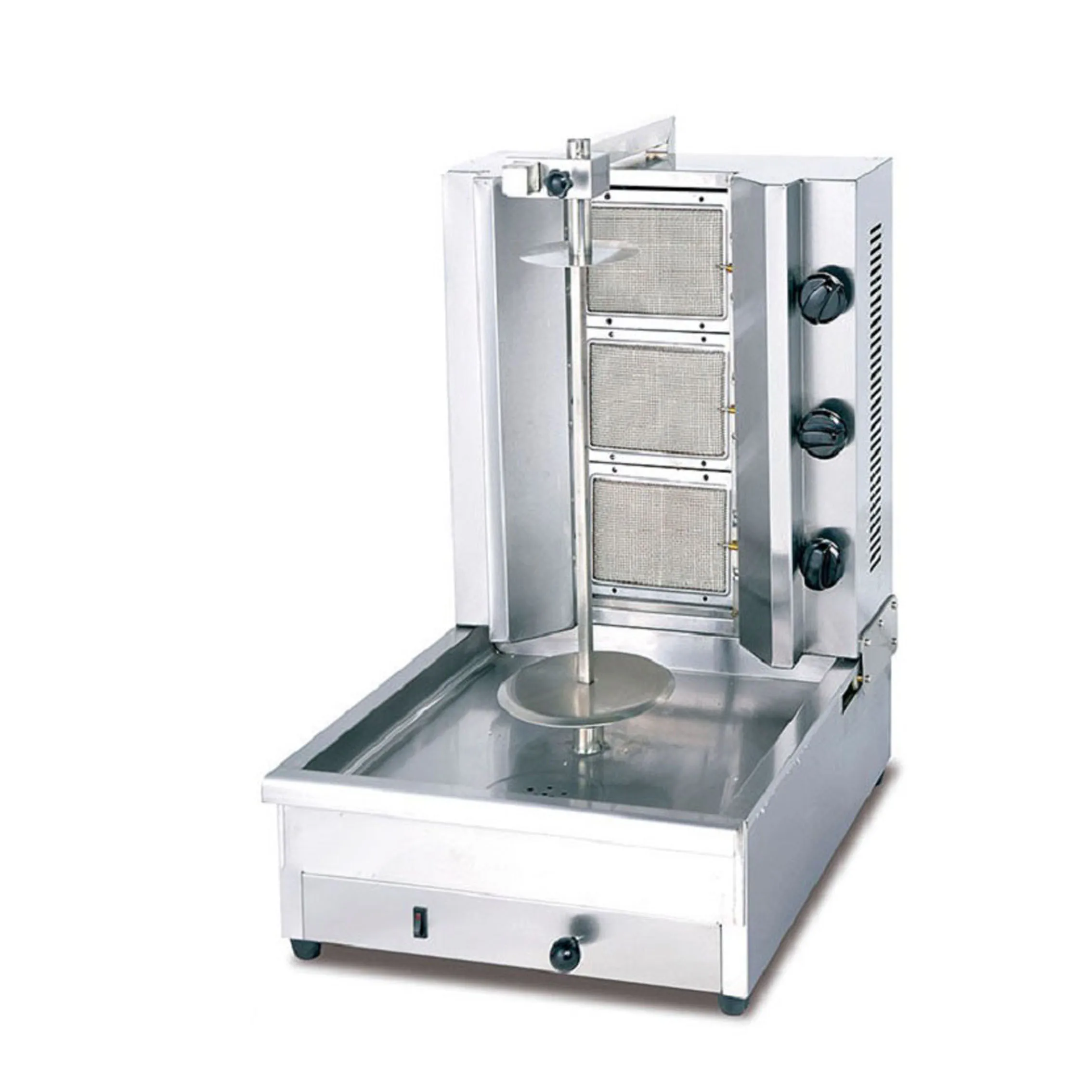 Commercial Gas Doner Kebab Machine 3 Burner Shawarma Grill Rotisserie With High-efficiency Flame Failure Protection