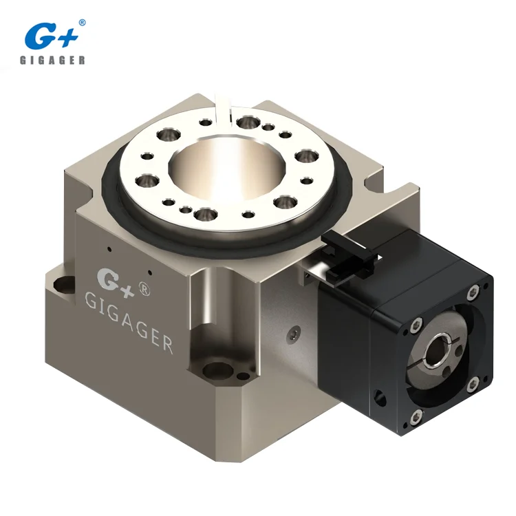 200mm Hollow Shaft hypoid gearbox High Load High Rigidity Servo Motor Hollow Rotary Stage