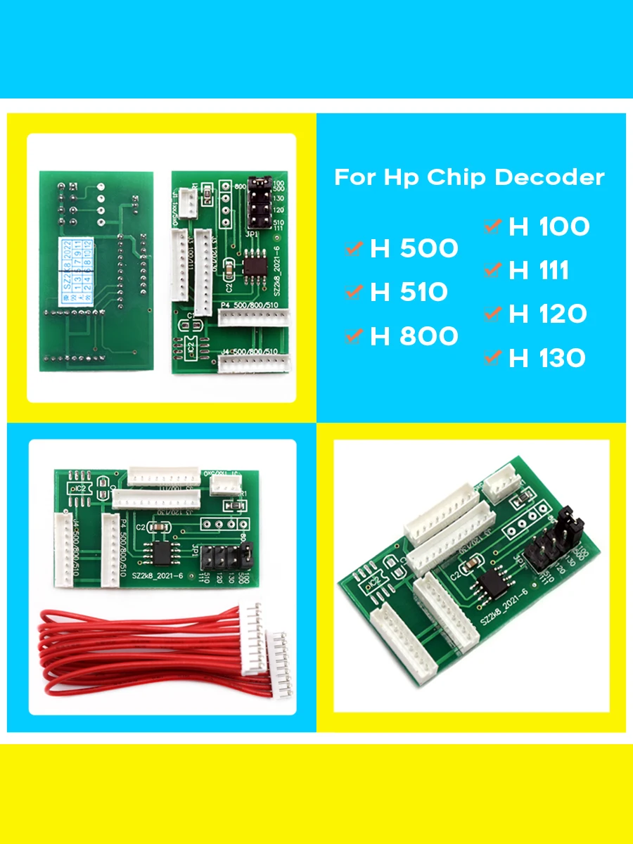 10 11 82 84 85 Compatible Auto Reset Chip Decoder For HP Designjet HP90 HP100 HP120 HP130 HP500 HP800 Inkjet Plotters