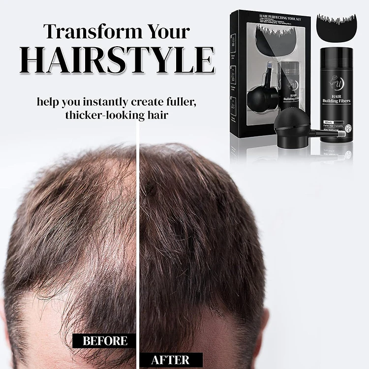 New organic hair thickening fiber natural keratin cover hair fiber powder private label building hair fibers