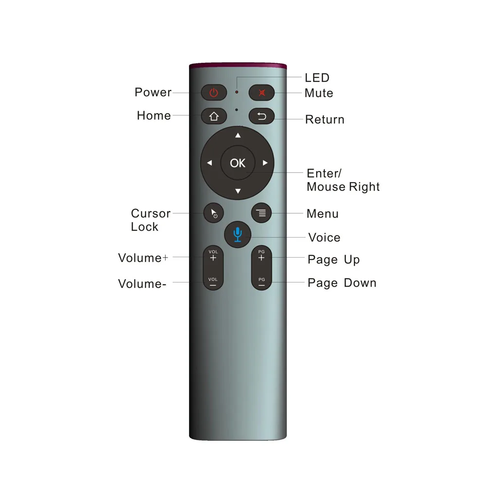 
New A6 Google Voice Air Mouse 2.4GHz Remote Control Wireless Fly mouse smart TV keyboard 