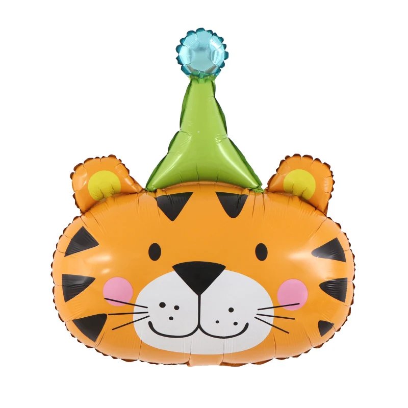Jungle animals tigers balloons animal balloons birthday party kindergarten starts summer decoration cartoon foil balloons