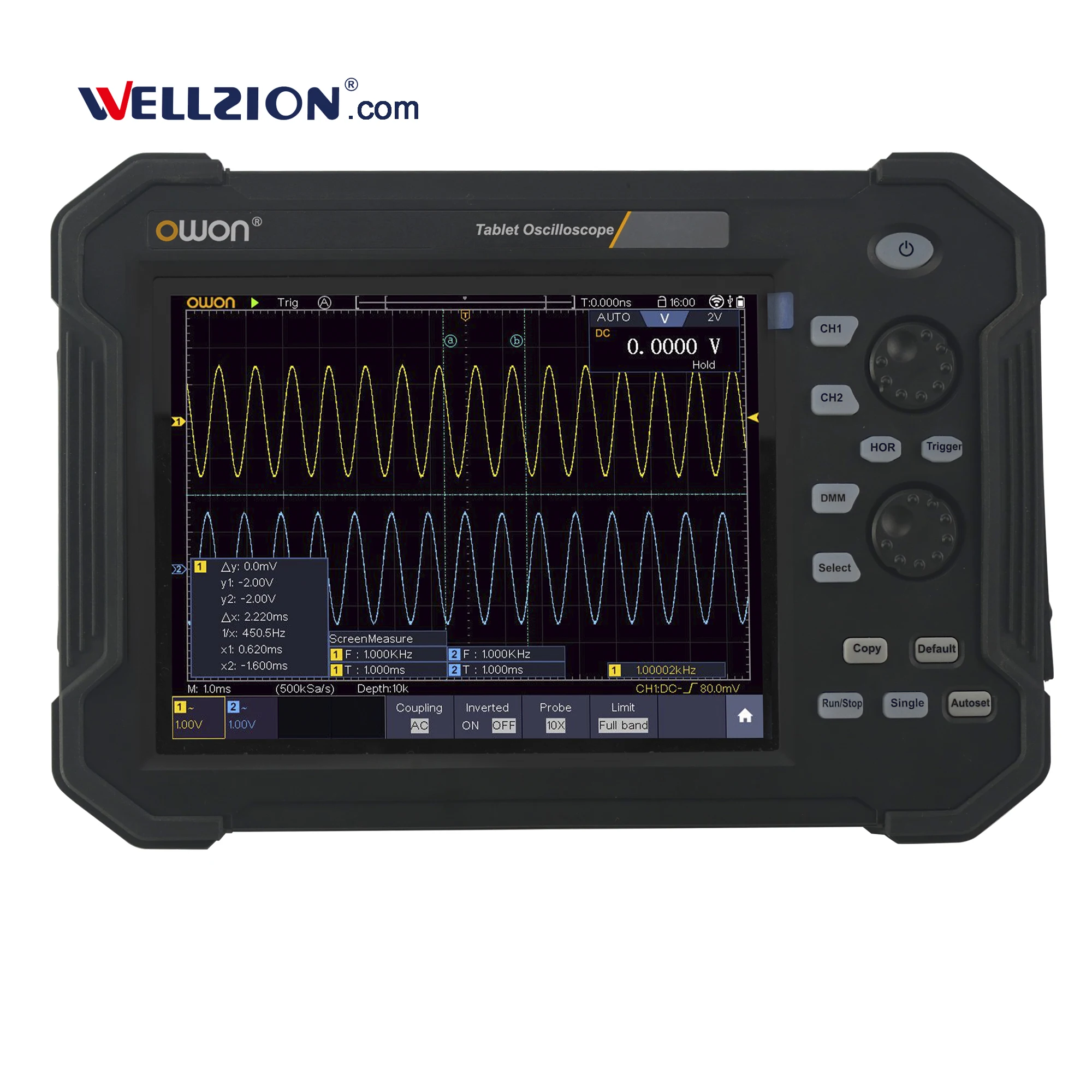 TAO3102,100MHz Bandwidth 8 Inch Touch Screen Tablet Oscilloscope