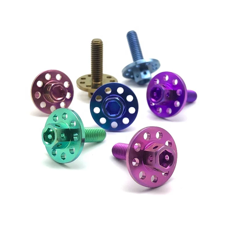 License Plate titanium Ti Frame Bolts & Nuts & Screws Fasteners for Motorcycle Bike GR5