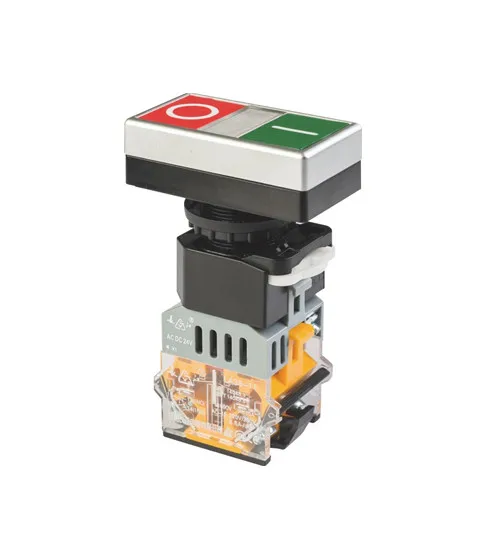 LA38 series 22mm illuminated control button 10a  red green on off button switch