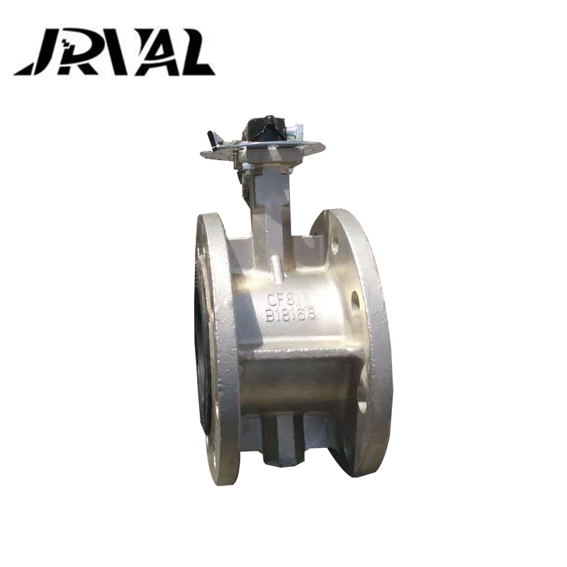 High Quality Industrial Water, Oil, Marine Water System Turbine Stainless Steel Soft Seal Double Flanged Butterfly Valve