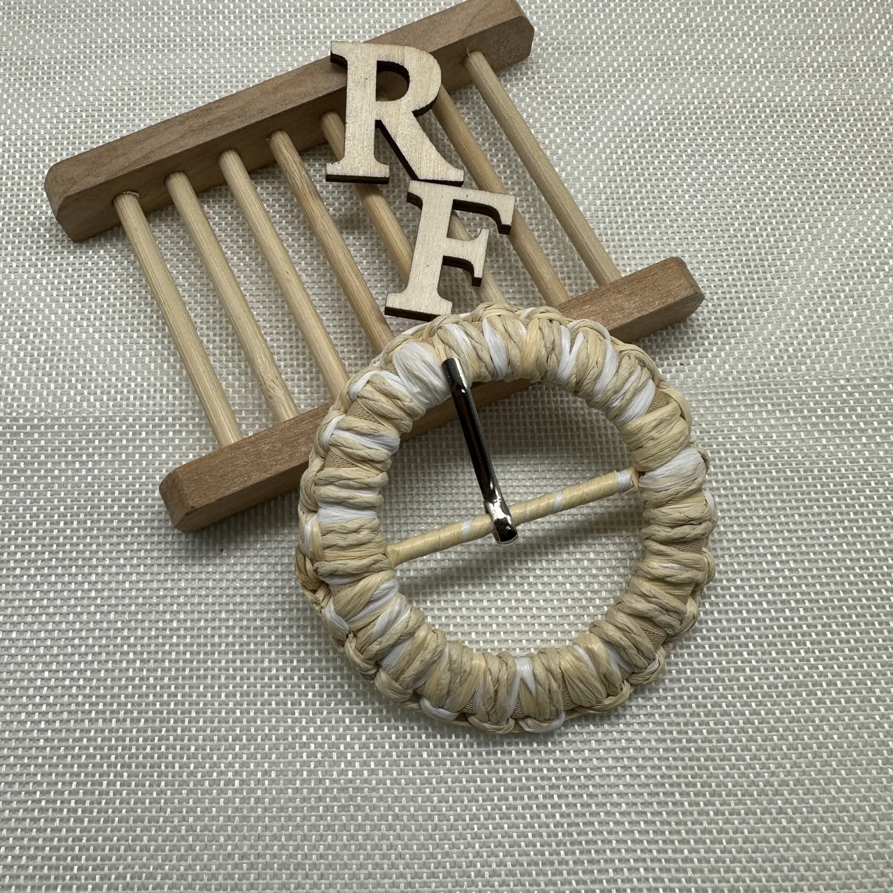 2024 Summer Beach Style Raffia Fringe Buckle Raffia Weave Buckle For Clothing and Shoes