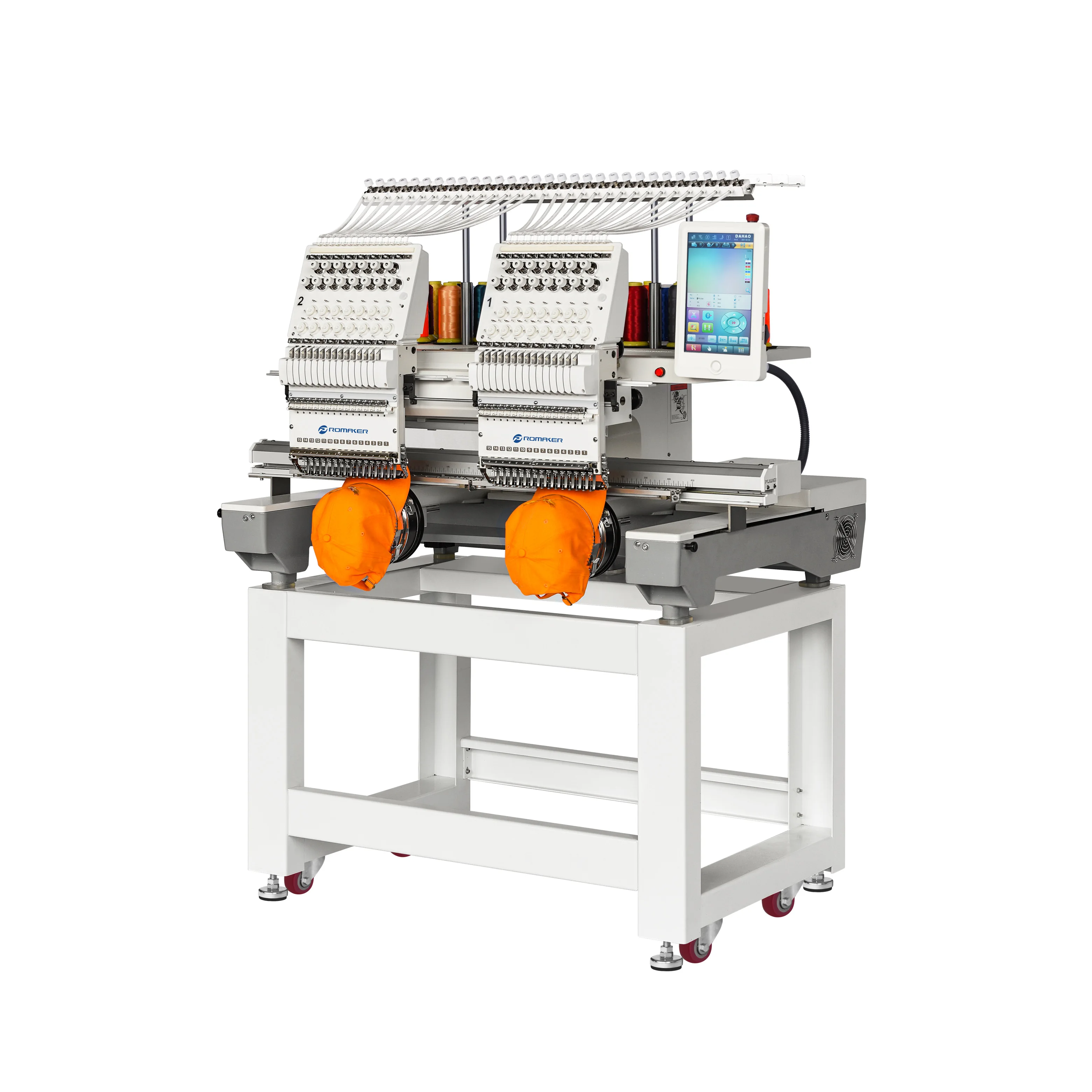 Promaker 2022 Высококачественная футболка с 2 головками, Смешанная вышивальная машина
