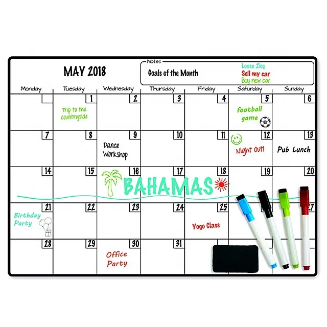 2021 Hot Super Strong Magnetic Weekly Planner Magnetic White Board Dry Erase Board Soft Fridge Magnetic Whiteboard Sheet Roll