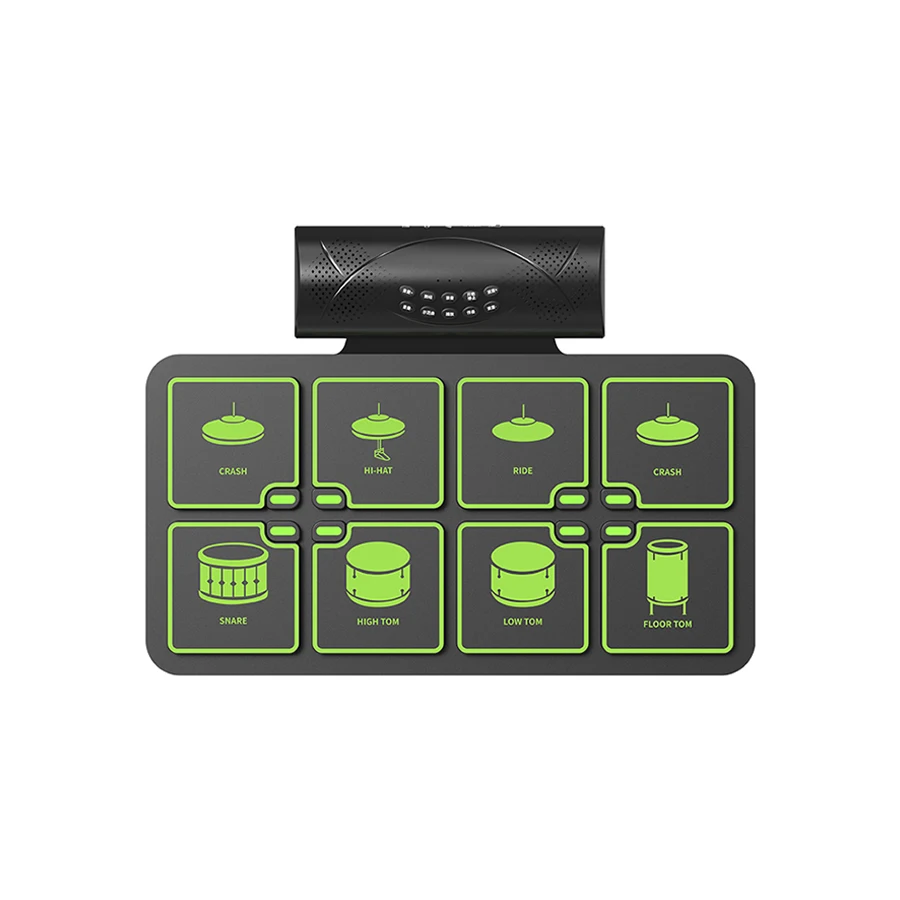 Mini Jazz Silicone Toy Set Low Volume Cymbals Snare Drum Professional Kids Drum Set