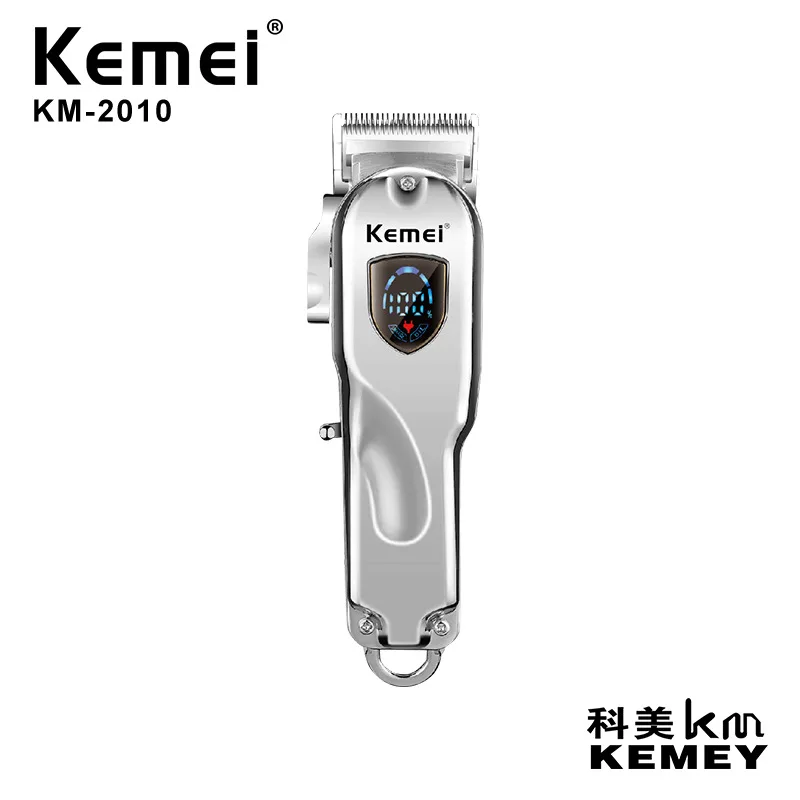Kemei Hair Clipper KM-2010 Gold Body Metal Adjustable Carbon Steel Blade Professional Electric