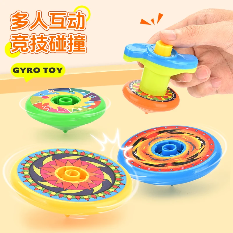 multiful person playing interactive toys 5 in 1  opp bag package ABS gyro wheel toy Spinning Top Stack Up Sets Stacking Toy