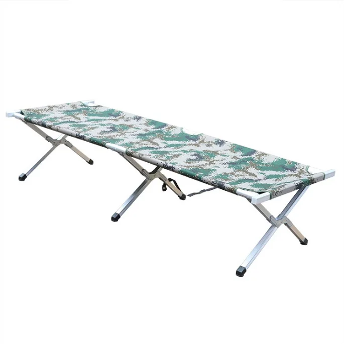 Foldable 600D Camping Cot Bed Hiking Sleeping Camp Aluminium Tube Medical  Folding Camping Bed