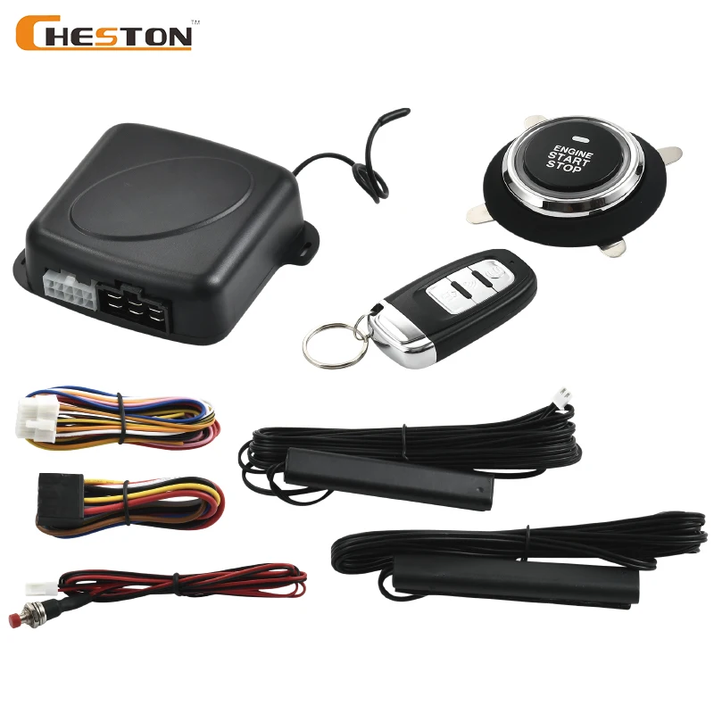 PKE Car Alarm Keyless Push Button Engine Start Stop System Push Button Switch Car Alarm