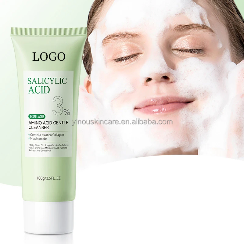 Organic Hyaluronic Acid Salicylic Acid Face Cleanser Oil Control Deep Cleansing Skin Care Facial Cleanser