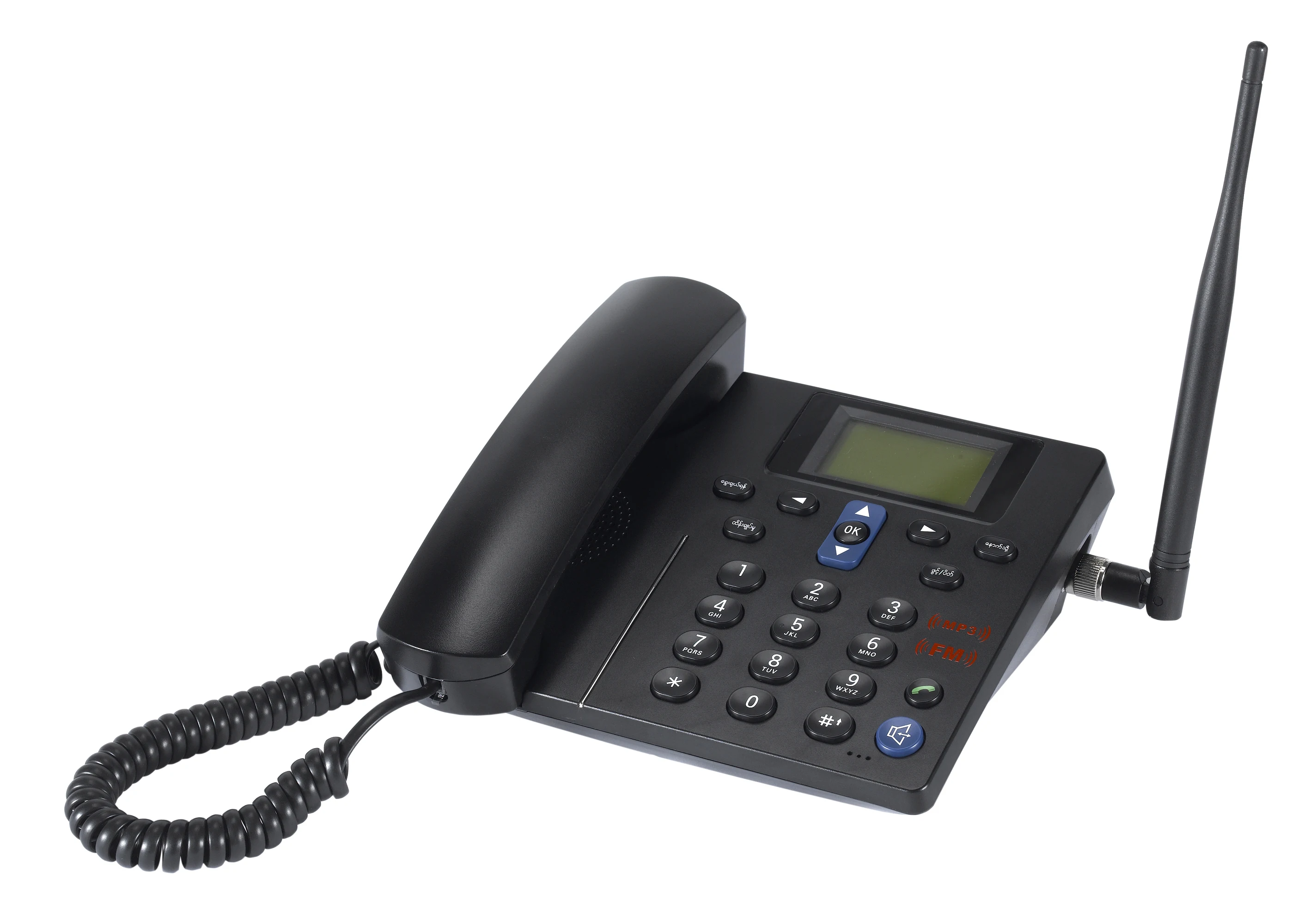 Dual Sim Card Fm Radio Gsm Wireless Fixed Phone Gsm Landline Phone