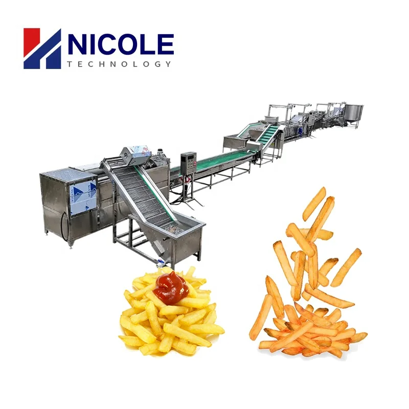 Manufacturing Price Fried Fresh Potatoes Production Line Frozen French Fries Making Machinery