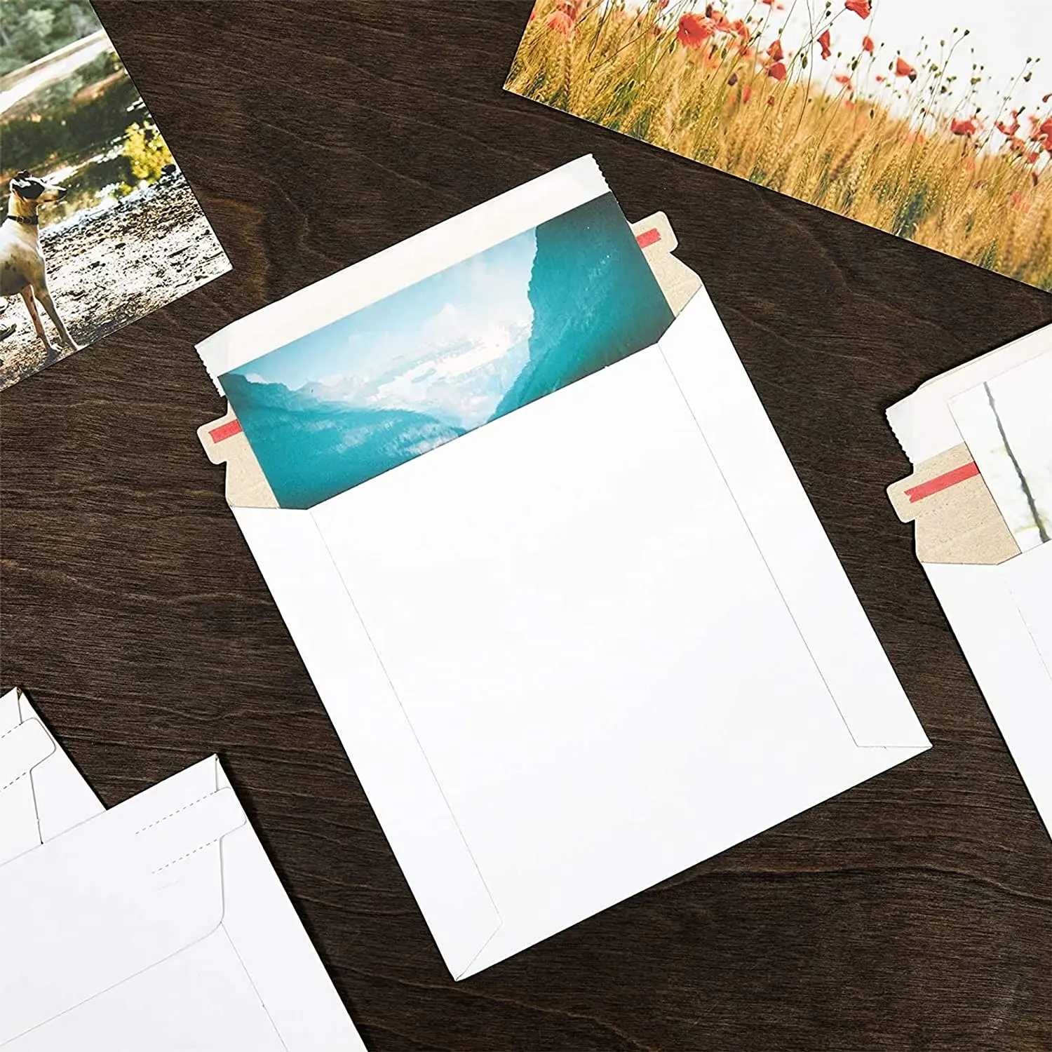 Wholesale Print Custom Fix Flat Rigid Professional Mailing Photos Shipping Documents White Cardboard Envelopes