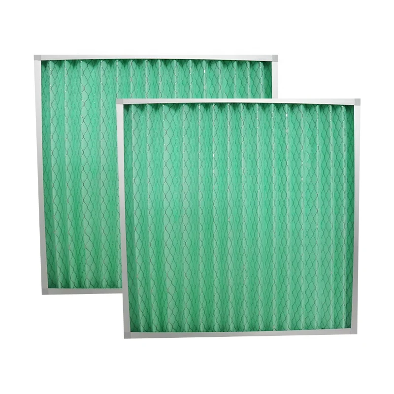 High Quality Customized Manufacturing Pleated Cardboard Frame Folded Panel Air Filter Air-condition Unit Filter