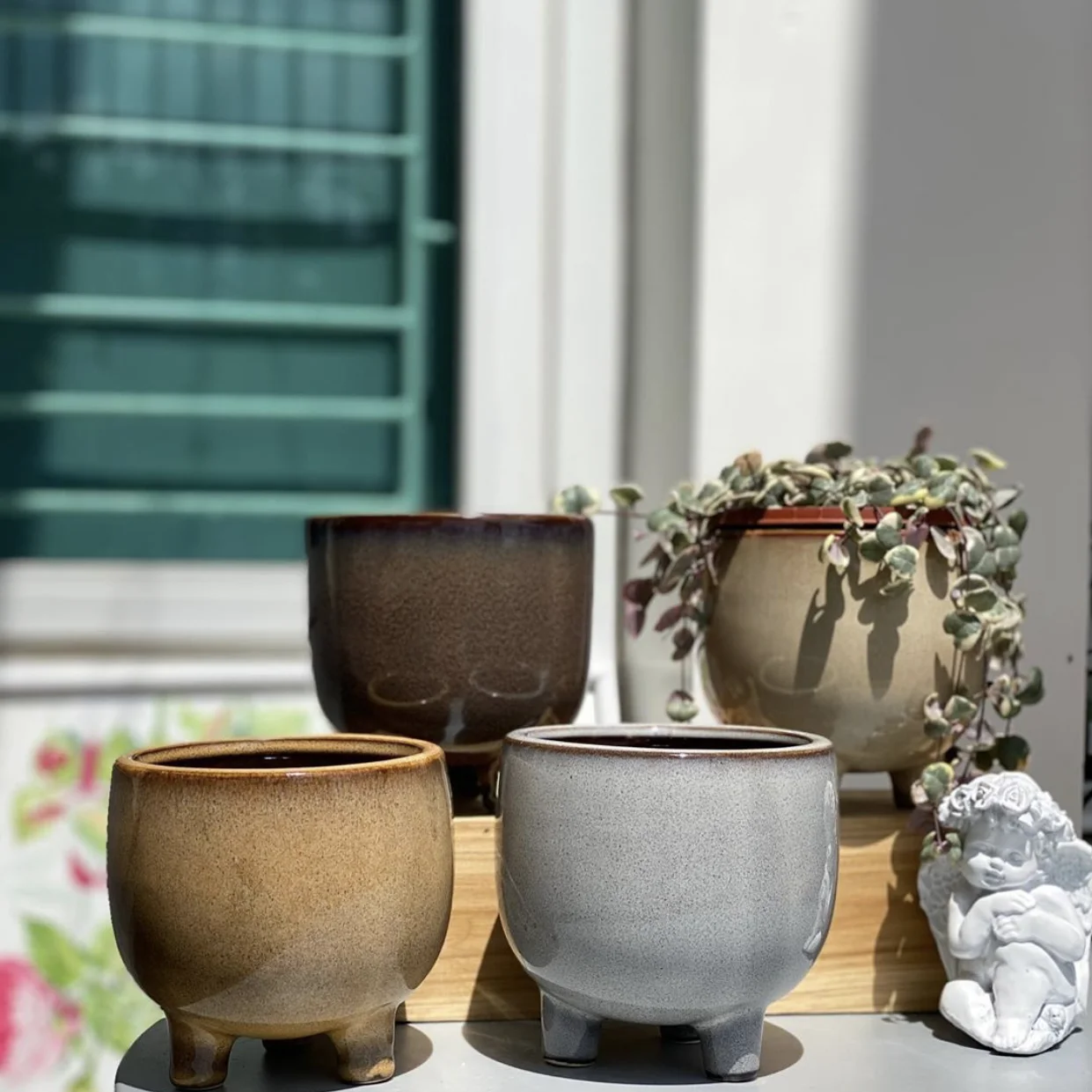 Лидер продаж, горшок для комнатных и уличных мини-кактусов и суккулентов, оптовая продажа керамических горшков для растений