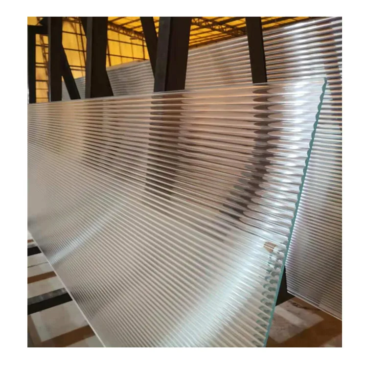 Декоративное прозрачное закаленное Ребристое повторно закаленное волнистое Рифленое стекло Moru/художественное текстурированное листовое стекло/стеклянная панель с узором