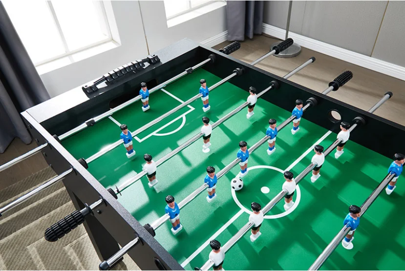 1.2m black classic foosball table 8-bar football machine adult children soccer table