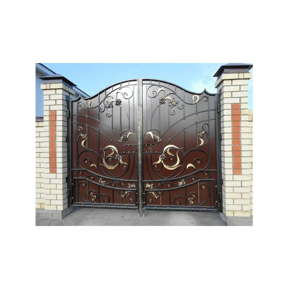 Custom Security Entrance Sliding Villa Luxury Driveway Gates Wrought Iron Main Gate Design