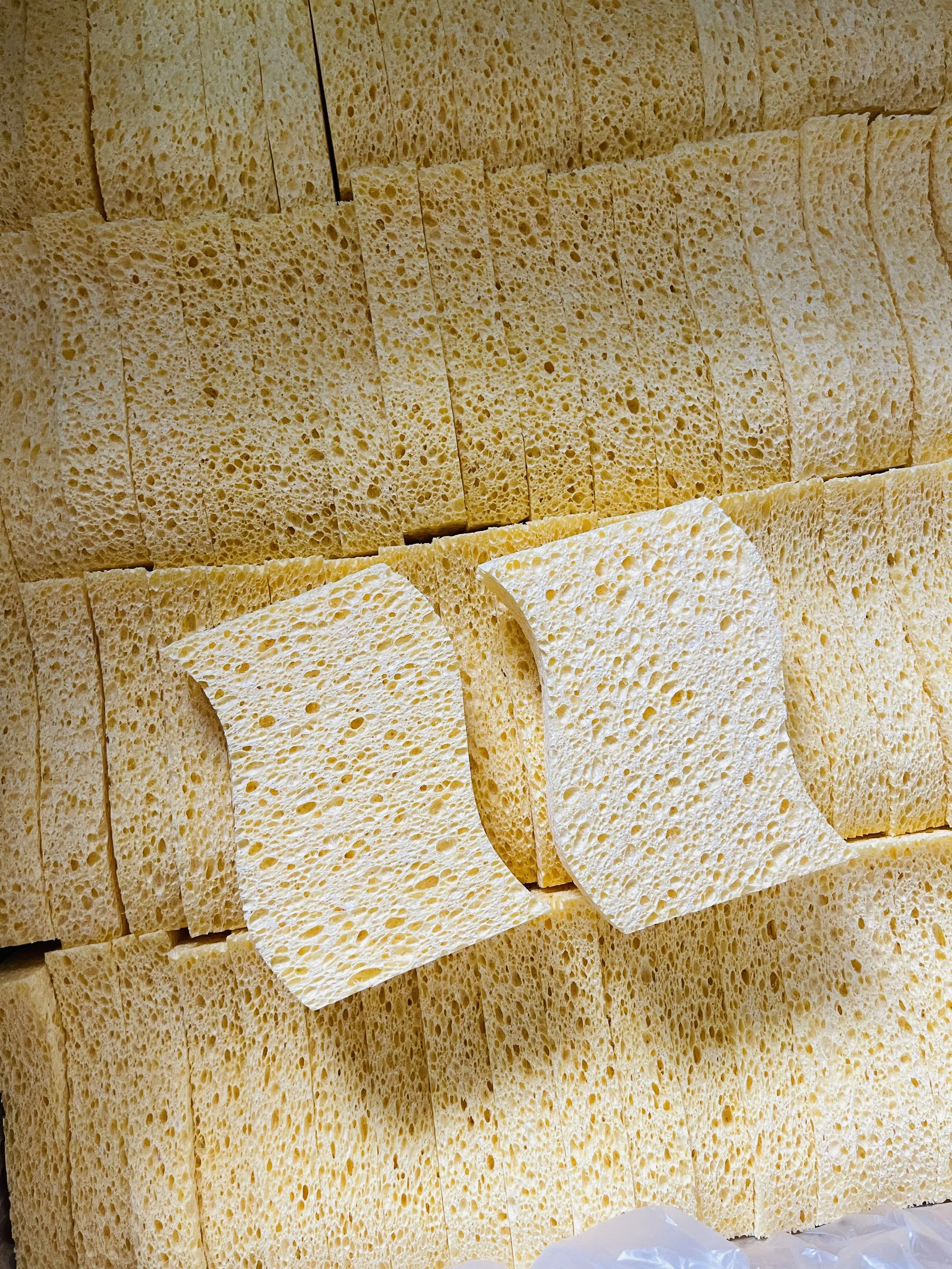 biodegradable yellow cellulose sponge cleaner pot scrubber dishes sponge dish scrubber sponge pad