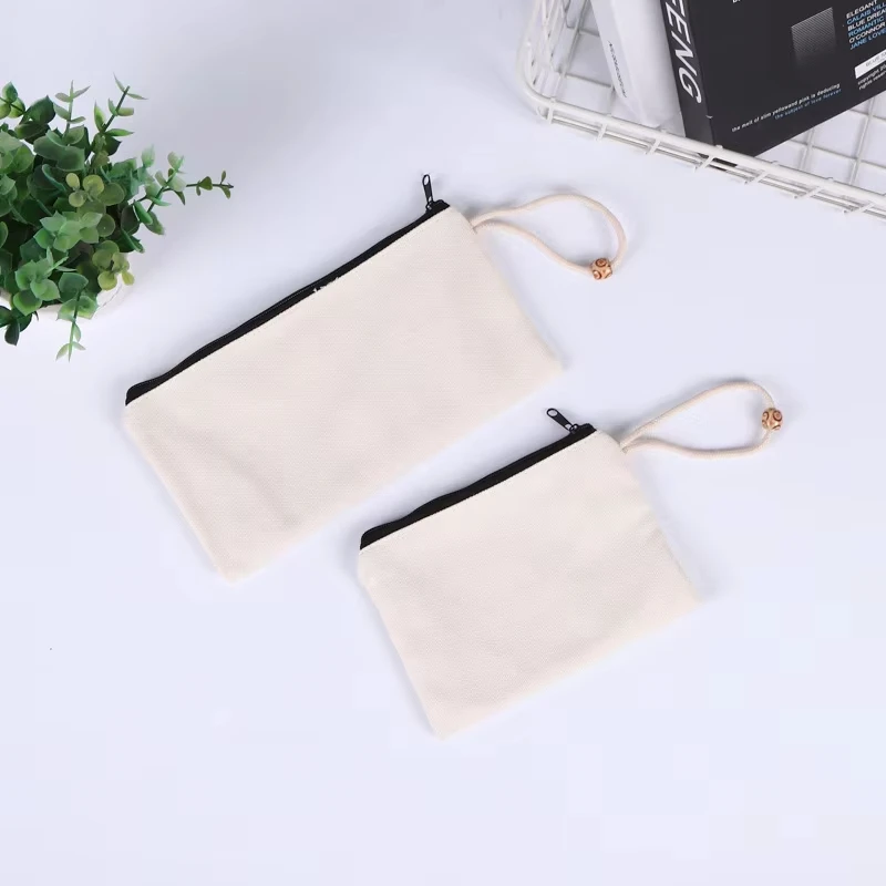 Blank Canvas Pouches Diy Crafts Drawstring Bag For Painting Arts Coin Purse Embroidery Cosmetic Bag