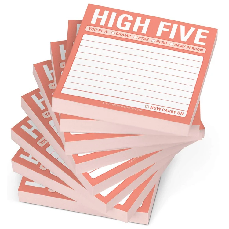 Custom  8 pack 3 x 3 inches each to do list sticky notes memo pad