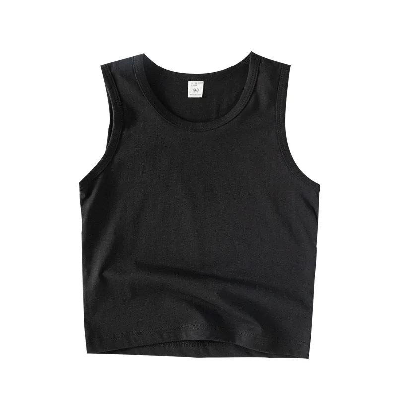 Kids Underwear Cotton Girls Boys Tanks Tops Baby Boy Summer Vest Girl Camisole Children Solid Undershirt Sleeveless Vest