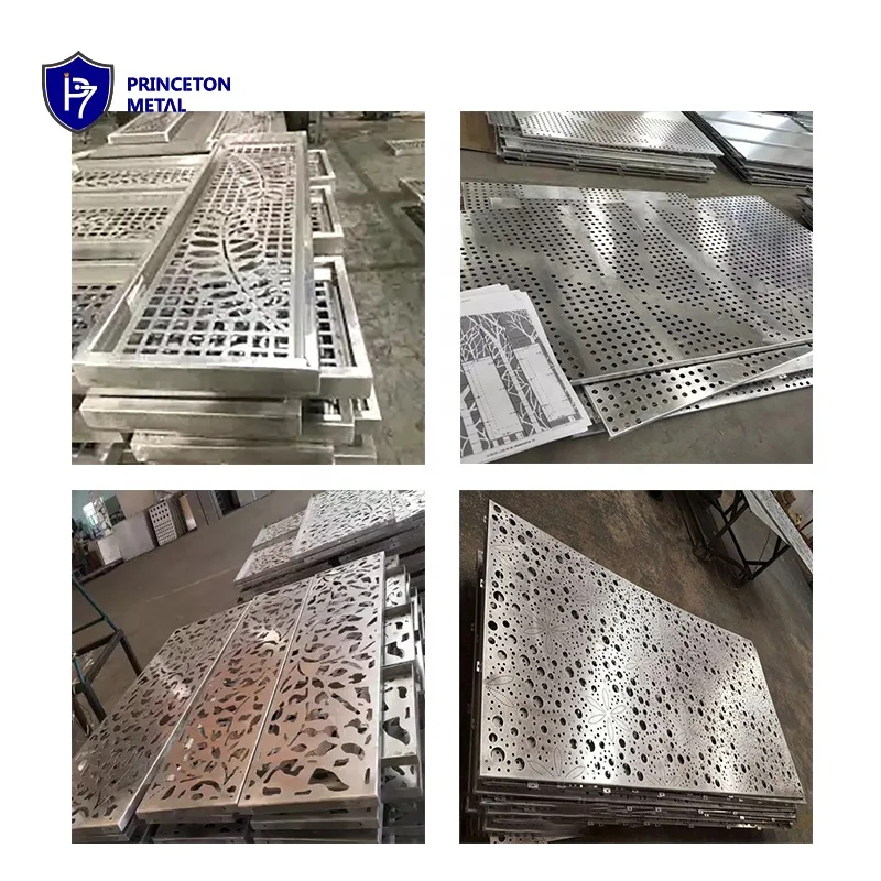 Princeton custom semi privacy laser cutting board aluminium profiles curtain walls