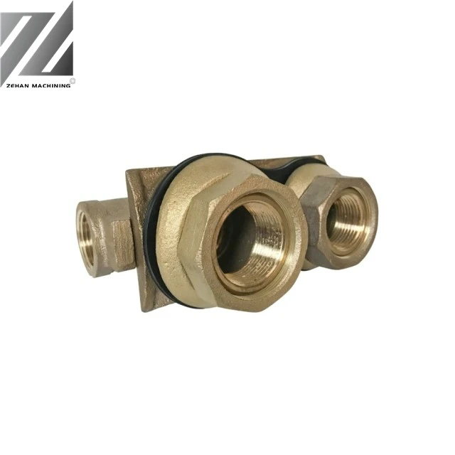 High Strength Customized OEM No Lead Brass Double Hole Pitless Adapter for Pump Accessories