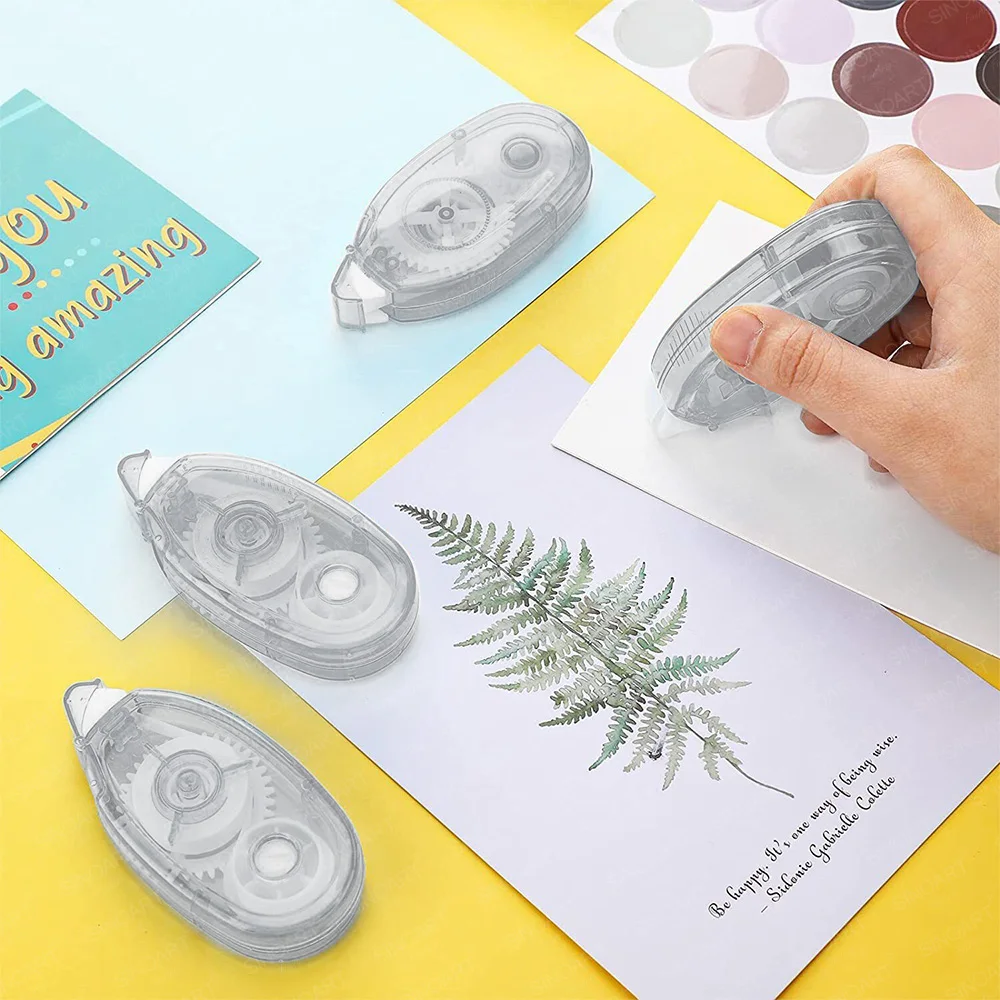 SINOART Double Sided Tape Adhesive Runner Roller 2pcBlister packaging tape runner set 8mm Adhesive Roller Tape for Scrapbooking