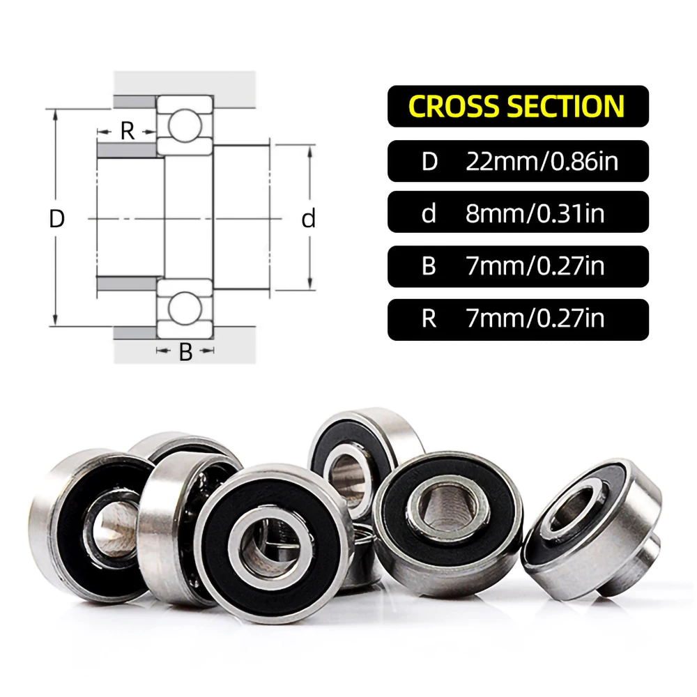 High Quality Custom ABEC 11 Custom high speed 608 deep grove titanium chrome steel skate Skateboard Bearings