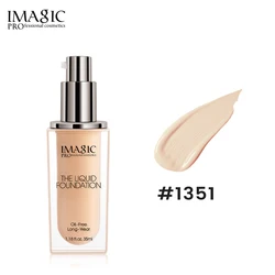 New IMAGIC 5color oil free matte liquid foundation natural whitening makeup liquid foundation