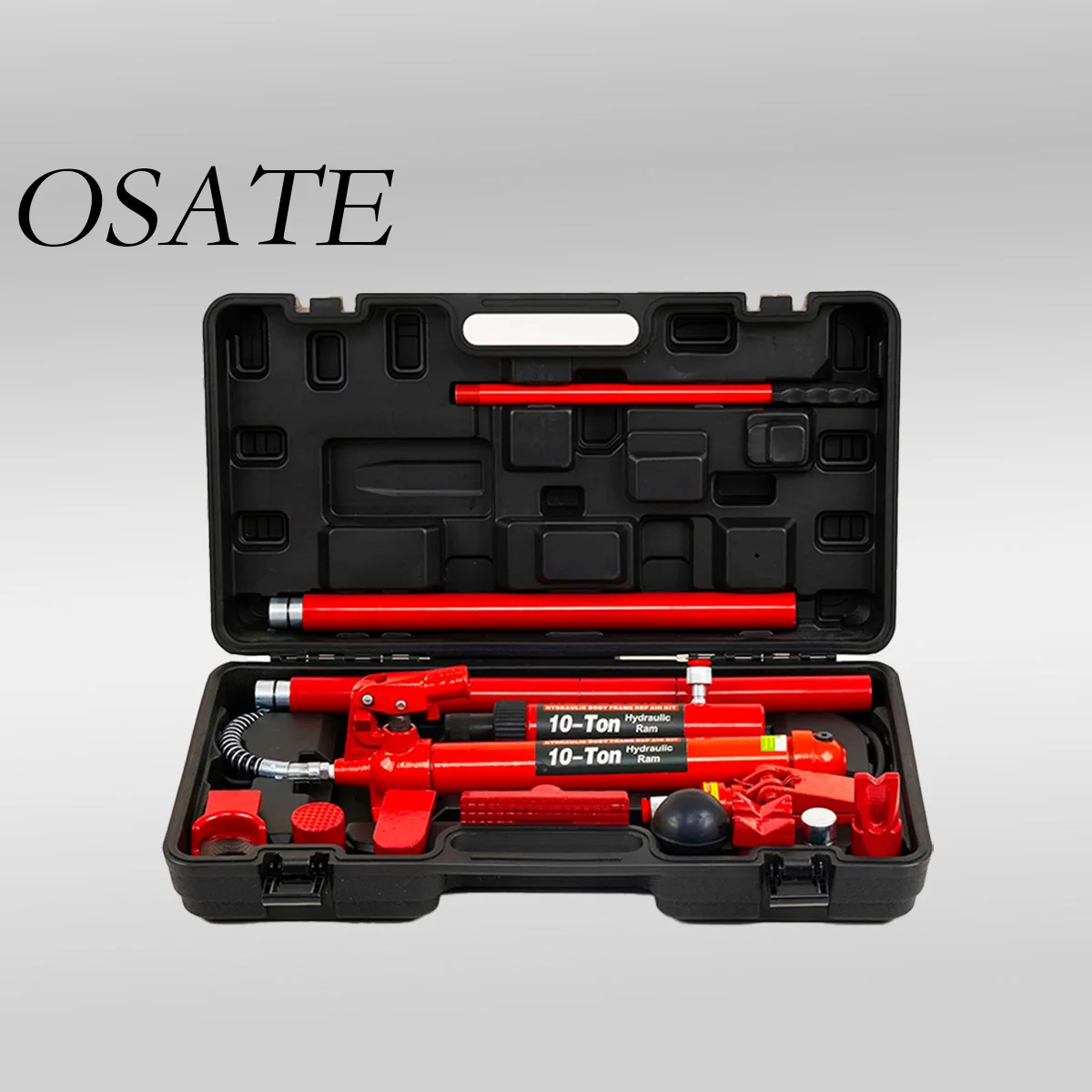 OSATE Auto Body Repair Kit 10T Portable Hydraulic Porta Power Jack with Storage Case for Workshop