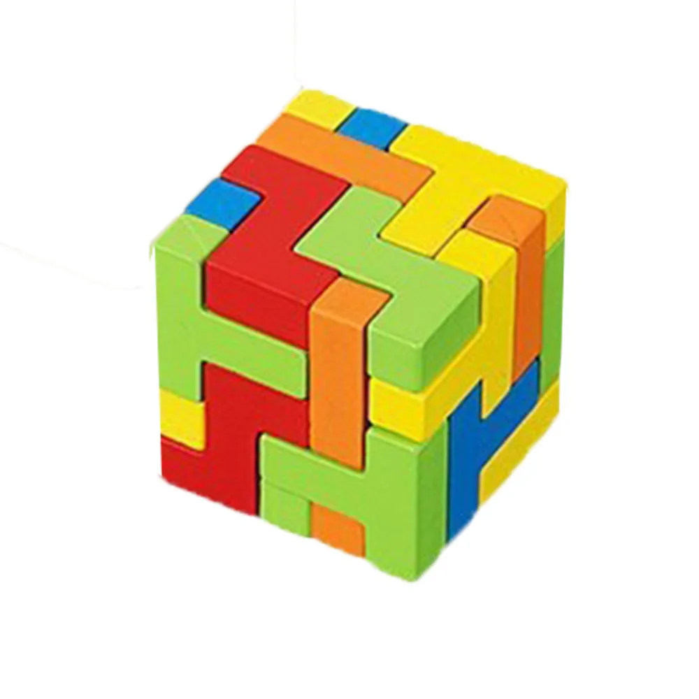 T-Shape Pieces  3D Wooden Puzzle Explore Creativity and Problem Solving Educational Toy for Kids 3D Wooden Puzzle Game