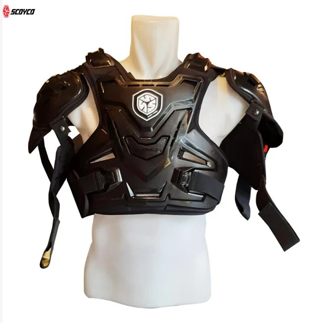 Scoyco AM07 Motocross Off Road Body Armor Motorcycle Racing Armor Suit Dirt Bike ATV Protective Vest with Shoulder Protectors