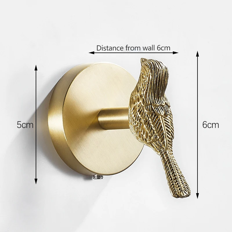 Bird Single Wall Hook / Hanger - Metal, Heavy Duty Recycled, Decorative Gift Idea Hook with Screws and Anchors