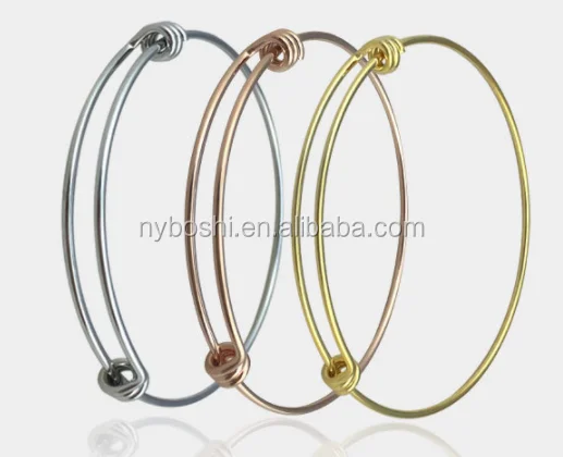 316L Stainless Steel Gold Steel Trendy Bracelets Bangles Color Cable Wire Cuff Bracelets for Women Men Jewelry High Quality