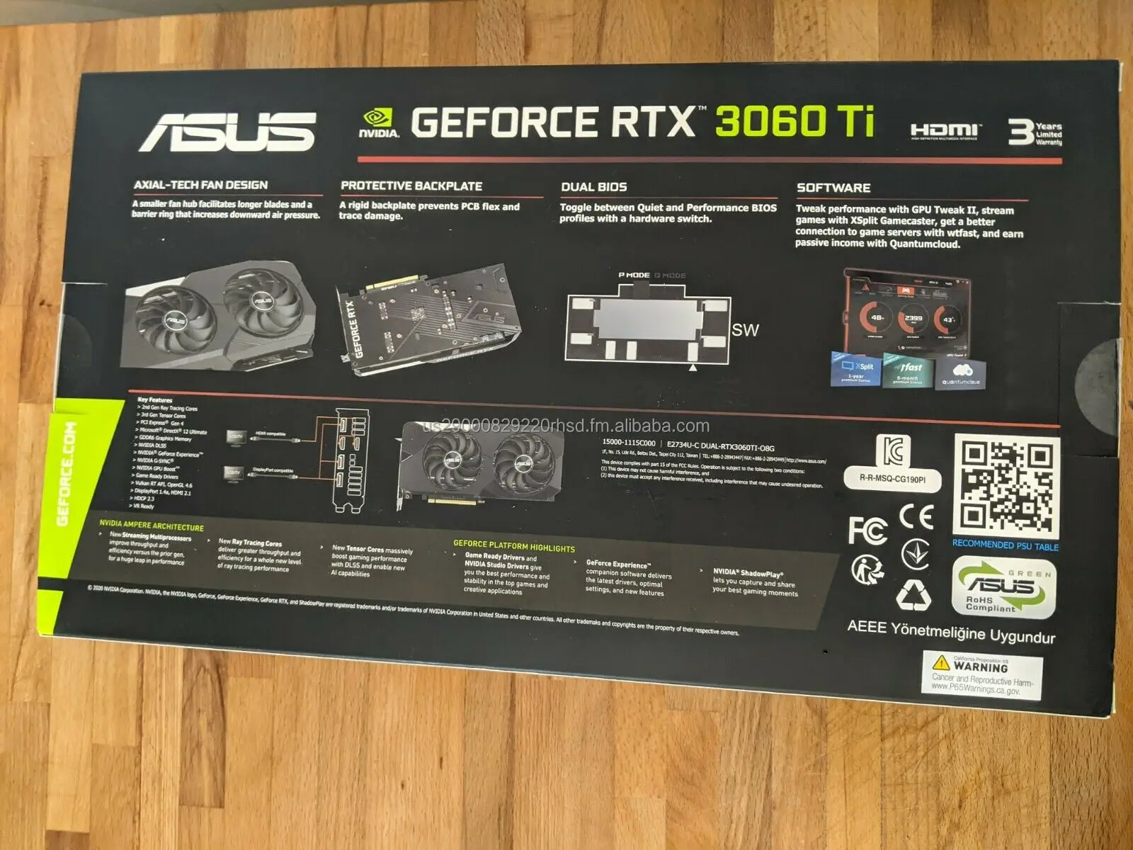 
New Arrival Promo Sales ASUS Dual GeForce RTX 3060 Ti OC 8GB GDDR6 Graphics Card 